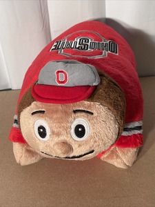 Pillow Pets Ohio State University Brutus Buckeye Football Red 18" x 16" Plush
